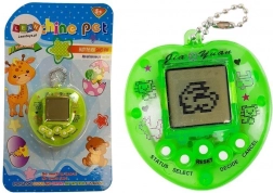 Joc electronic TAMAGOTCHI verde cu lanț scurt