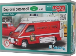 Set de construcție Monti System MS 45 Autovehicul de transport Renault Trafic 1:35 în cutie 22x16x5 cm