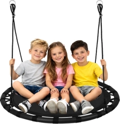 Leagăn pentru copii tip cuib de barză, 100 cm, negru