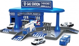 Stație de alimentare pentru poliție cu două mașinuțe