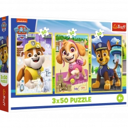 Puzzle 3x50 Cățeii Noștri Trefl
