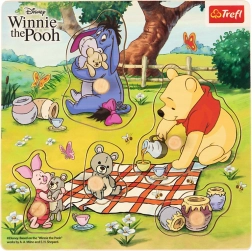 Puzzle din lemn cu piese de inserat URSULEȚUL WINNIE
