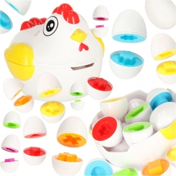 Puzzle educativ Pui cu sorter pentru forme de ouă