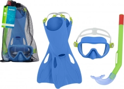 Set de snorkeling albastru mască, labe de înot și snorkel Bestway