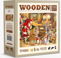 Puzzle din lemn Wooden City Atelierul lui Moș Crăciun 1010 piese