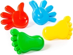 Set pentru copii pentru nisip POLESIE – lopățică, greblă, sită și formă (4 piese)