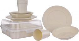 Set de picnic din plastic, 13 piese, cu cutie de transport ORION