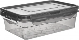 Caserolă din plastic pentru alimente cu capac și garnitură din silicon, gri, 850 ml