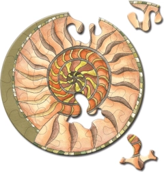 Puzzle rotund mini CURIOSI Picoli – melc, 33 piese