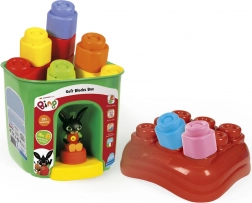 CLEMENTONI SOFT CLEMMY Cutie cu capac Bing cu 15 cărămizi