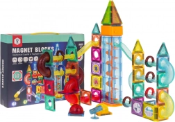 Set de construcție magnetică - pistă cu bile 134 piese