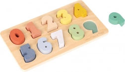 Puzzle din lemn cu inserții - Numere 0 până la 9