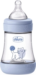 Biberon anti-colici Chicco Perfect5 150 ml, băiat, debit lent 0m+
