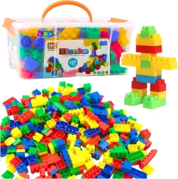 Set de construcție în geantă, 126 piese – cuburi de construcție colorate