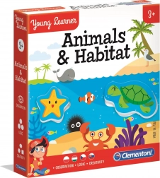 Clementoni Young Learner: animale și mediul lor puzzle 6×3 piese