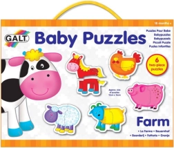 GALT baby puzzle fermă 6×2 piese