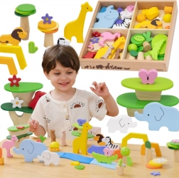 Viga set din lemn Povești tropicale, 55 piese