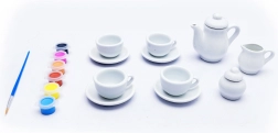 set creativ pentru pictarea unui set de ceai