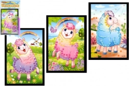 Mini tablou cu sclipici, lamă, 10 × 16 cm