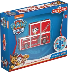 Geomag cuburi magnetice Magicube Patrula Cățelușilor – Marshall în mașina de pompieri