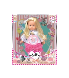 Păpușă Bambolina Molly cu 3 cântecele, 40 cm