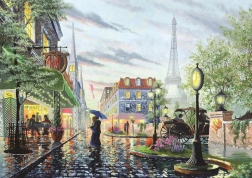 Puzzle Ploaie de vară la Paris 2000 de piese