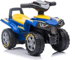 Mașinuță de împins pentru copii, tip ATV, cu lumini LED și sunete – Albastră
