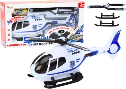 Elicopter de salvare al poliției cu lumini și sunete