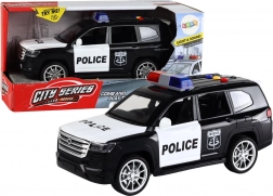 Mașină de poliție cu efecte, uși care se deschid și scară 1:14