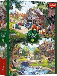 Puzzle 2x500 Viață idilică