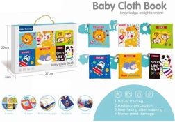 Cărți textile pentru copii cu animale și jucărie de dentiție