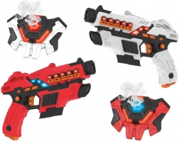 Set de arme laser + scuturi cu funcție de fum