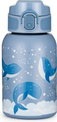 Petite&Mars termos din inox cu pai 350 ml Whale Song