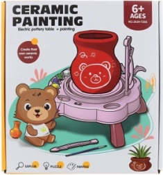 Roată de olărit pe baterii turcoaz pentru copii