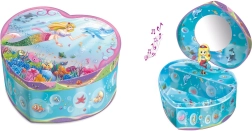 Căsuță de bijuterii în formă de inimă cu zână de la Pecoware, cu cutie muzicală