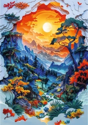 Puzzle Trefl Arta de Hârtie: Valea 1000 piese