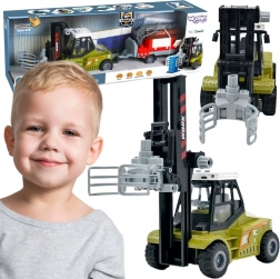 Woopie stivuitor cu clești și remorcă cu lumini și sunete