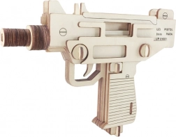 Puzzle 3D din lemn Pistol UZI