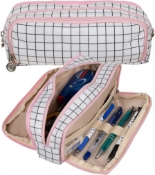 Penar mare cu trei compartimente, design în carouri