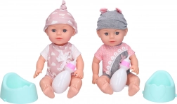 Bebeluș cu oliță și biberon