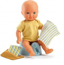 Oliță pentru păpuși DJECO Potty & Wipes