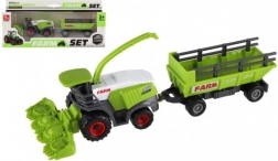 Combină cu remorcă – model din plastic de 22 cm cu mers liber