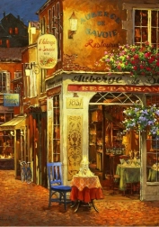 Puzzle Restaurant Auberge de Savoie 1000 piese de la Bluebird