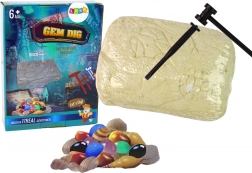 Set arheologic cu cristale din mina de pietre prețioase