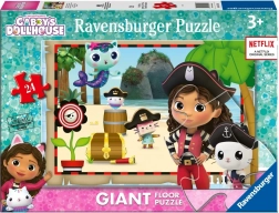 Puzzle gigant cu 24 de piese – Căsuța pentru pisici GABBY de la Ravensburger