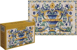 Artă puzzle pe plăci: buchet pe piedestal 1000 piese