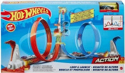 Hot Wheels Turn de duel la înălțime pistă de curse cu cușca câștigătorului