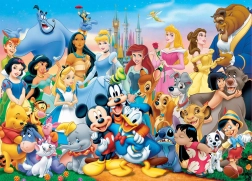 Educa puzzle din lemn Disney – Lumea minunată, 100 de piese