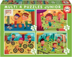 Educa puzzle pentru copii cu teme sportive 4v1