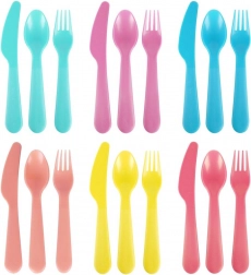 Set de tacâmuri din plastic pentru 6 persoane, 18 piese